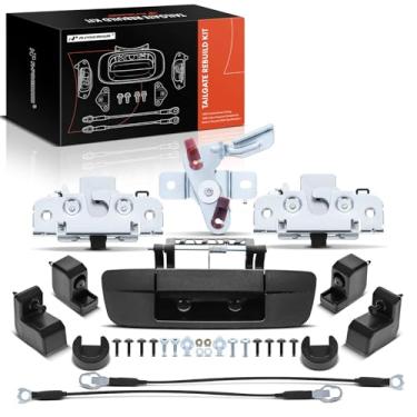 Imagem de A-Premium Kit de reconstrução de hardware de porta traseira de 30 peças com parafusos compatíveis com Dodge Ram 1500 2009-2010, Ram 2500 3500 2010 e Ram 1500 2500 3500 2011-2012, bucha de pivô do cabo