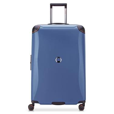 Imagem de DELSEY Paris Bagagem rígida de cacto com rodas giratórias, Azul marino, Checked-Large 28 Inch, Bagagem rígida de cacto com rodas giratórias
