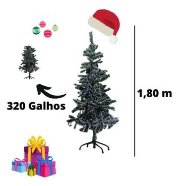 Imagem de Árvore Pinheiro De Natal Luxo Verde Nevada 1,80M 320 Galhos - Wincy Na