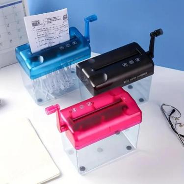 Imagem de Mini Triturador Manual de Papel de Mesa Triturador de Papel Escritório