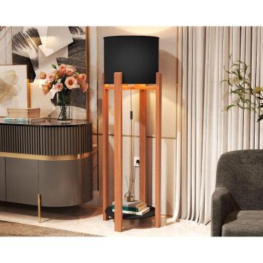Imagem de Luminária De Chão Austria Com Pés De Madeira Maciça