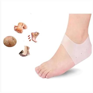 Imagem de Par Palmilha de Silicone Ortopédica – Alívio de Dores no Calcanhar, Esporão e Fascite Plantar