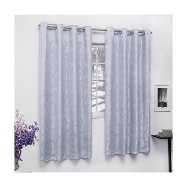 Imagem de Cortina Jacquard Jacar Semi Blackout Varão 4m para Sala Quarto Escritó