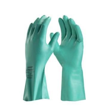 Imagem de Luva Nitrílica Forrada Verde G Danny CA 25313 - Manuseio de produtos q