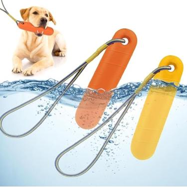 Imagem de SCENEREAL Brinquedos interativos de piscina para cães, brinquedos flutuantes aquáticos, buscar para-choques para treinamento, pacote com 2