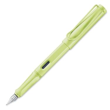Imagem de Lamy Caneta-tinteiro safari - Canetas legais de design elegante, melhores canetas para escrita suave, diário e caligrafia - Verde primavera fina