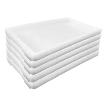 Imagem de 5 Bandejas Plastica Para Esfiha Salgados Esfirra Espilhável