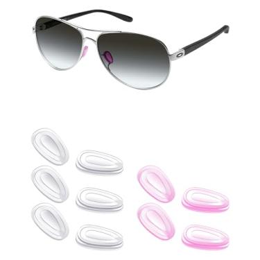 Imagem de Mryok 5 pares de protetores de nariz de substituição para óculos de sol Oakley Blender - Transparente e roxo claro