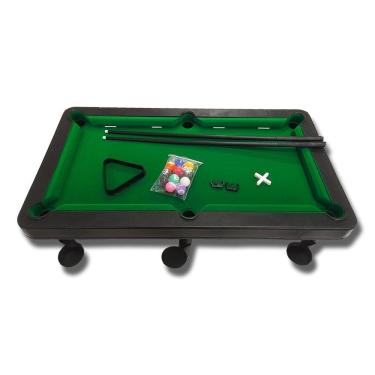 Imagem de Mini Mesa de Bilhar Infantil Luxury Billards 54x30 Sinuca Divertida com Bolas Coloridas e Numeradas - Grande