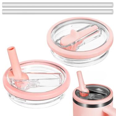 Imagem de Tampa à prova de vazamento de 1,134 g para acessórios Stanley Cup com canudo flip, 2 peças de substituição de tampa à prova de derramamento, tampa de copo sem derramamento para tampa de garrafa de