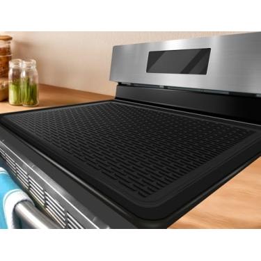 Imagem de ACPULSE Capas De Fogão Para Fogão Elétrico (28”X20”), Tapete De Silicone Para Fogão De Vidro, Capa De Fogão Xl Para Fogão De Indução, Protetor De Fogão De Indução, Tapete De Secagem Lavável Na Máqui