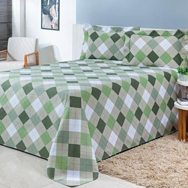 Imagem de Cobre Leito Colcha Casal King Piquet Tecido Algodão 2,80m x 2,40m 03 P