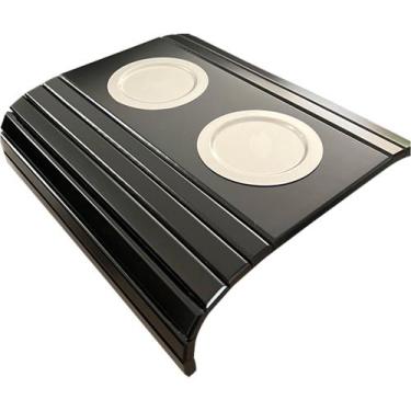 Imagem de Esteira Para Sofá Braço Porta Copo Alumínio S01 Flexível Preto - Inovi