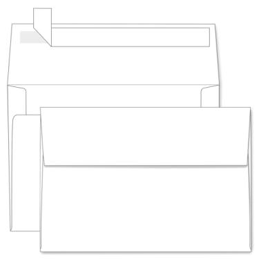 Imagem de Envelopes brancos A4 10 x 15 pacote com 100, Goefun 10 x 16,25 envelopes de convite autoselados, 120 GSM imprimíveis para cartões 4x6, fotos, convites, casamentos, formatura, chá de bebê