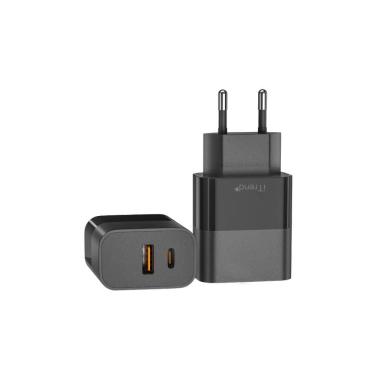 Imagem de Carregador De Parede USB-A + USB-C 25W Quick Charge Preto