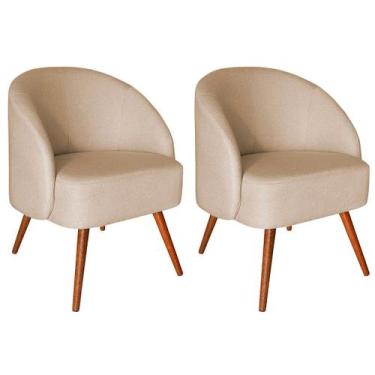 Imagem de Kit 2 Poltronas para Sala e Escritório Decorativas Cadma - Konfort, Li