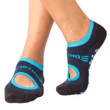 Imagem de Meia de Pilates com Antiderrapante Vistho, Azul, 33/38