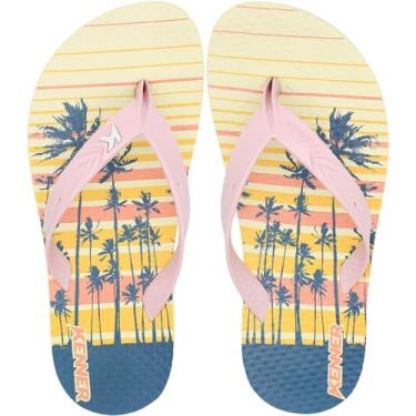 Imagem de Chinelo Infantil Kenner Summer Aloha Kids - Rosa e Azul - 27/28