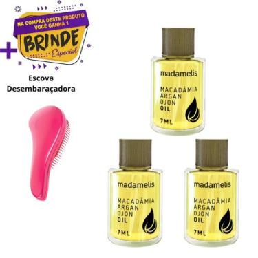 Imagem de Kit C/3 Óleos Argan Reparador De Pontas Madamelis 7ml