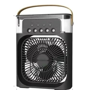 Imagem de Climatizador Portátil 3 em 1 com Lanterna LED – Mini Ar-Condicionado com Gelo, Umidificador e Ventilador Silencioso, Recarregável via USB, Ideal para Casa, Camping, Escritório, Viagem e Emergência