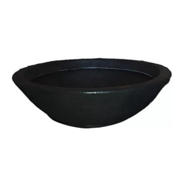 Imagem de Vaso Para Planta Bacia Escovada Redonda Granden3 Texturizada (preto)