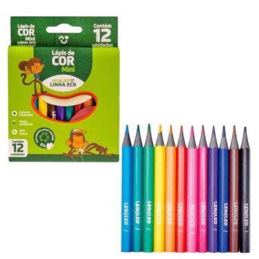 Imagem de Mini Lápis Para Colorir Formato Sextavado 12 Cores - Leonora