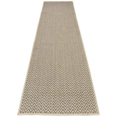 Imagem de Passadeira Trilho Sisllê Clean Zig Zag Chevron Bege 0,66 x 3,50m - Pas