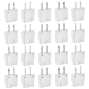 Imagem de Adaptador de plugue MIKWOAB Europeu para EUA Tipo A 220V a 110V x20