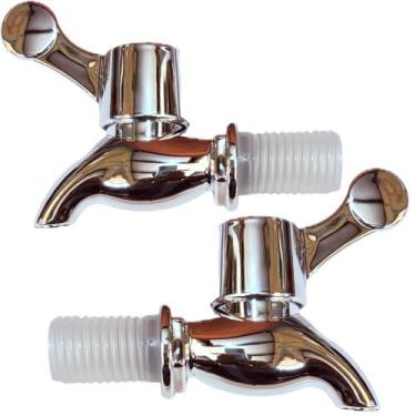 Imagem de Kit 2 Torneira Suqueira Dispenser ABS Prata Luxo Filtro com Vedação Si