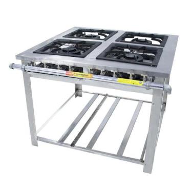 Imagem de Fogão a Gás Natural Maxi Inox Baixa Pressão 4 Queimadores Venâncio MI4