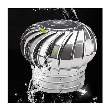 Imagem de WZYCLTT Capa de chaminé de ventilação, ventilador de turbina de telhado de aço inoxidável, tampa giratória para anti-corrente descendente, design rotativo para fluxo de ar superior e eficiência