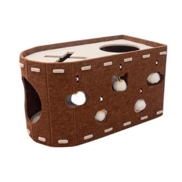 Imagem de IEUDNS Condomínio de arranhões de casas de gato Protetor de mobiliário de fabricação resistente a arranhões robustos para vários gatos Cama de arranhões, Marrom