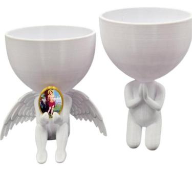 Imagem de Kit Decoração São Sebastião Anjinho Relicario  Oração - Point da Fe