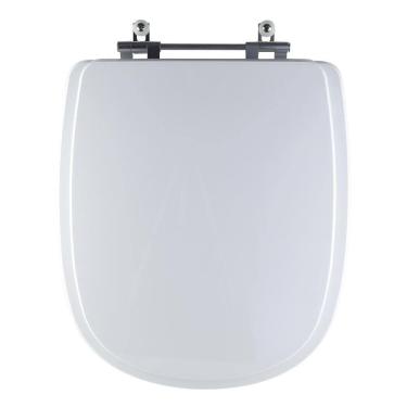 Imagem de Assento Sanitário Tampa De Vaso Branco Mdf Laqueado Dona Beja Para Bacia Santa Clara