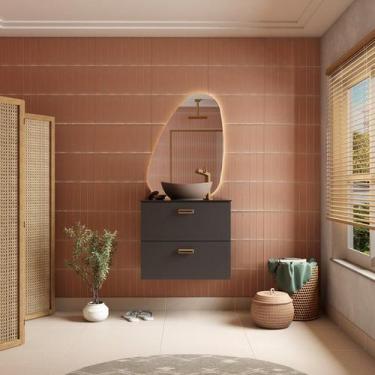 Imagem de Gabinete de Banheiro Montado em Aço Preto 67cm Odin Cozimax