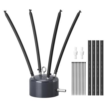 Imagem de Zuomeng Difusor de ar para lagos com válvula de retenção anti-refluxo e base ponderada, melhora a circulação e a oxigenação para lagos de carpas, lagos de jardim, recursos de água e aquários