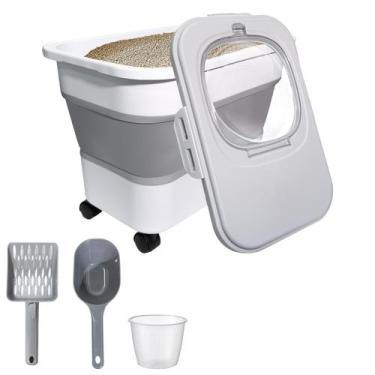 Imagem de Recipiente de armazenamento de maca para gatos SECOAT dobrável 9,4x24x