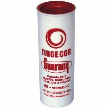 Imagem de Tinta p/ Tecido Corante Tingecor Guarany 40g Tintol Vermelho