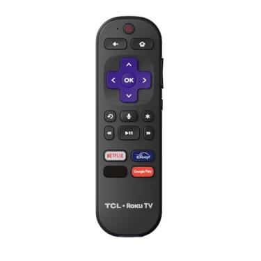 Imagem de Controle remoto de substituição OEM compatível com todas as Smart TVs TCL Roku com controle de voz 【Funciona apenas com TCL Roku TV, não para Roku Stick e Roku Box】 (Netflix/Disney Plus/Global TV