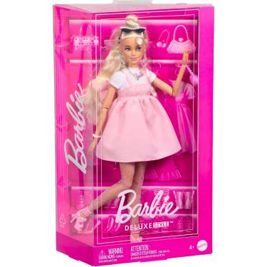 Imagem de Barbie Fashion Deluxe Style Vestido Rosa C Laço HYV27 Mattel