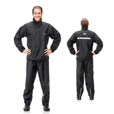 Imagem de Kit Capa Chuva Conjunto Motoqueiro Nylon Impermeável G1 ao G5 - Pantan