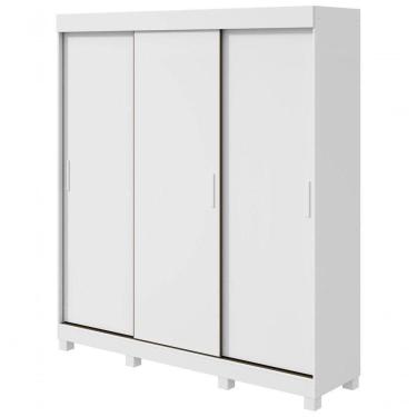 Imagem de Guarda Roupa Saion 3 Portas Sem Espelho Com Pés - Lopas Branco