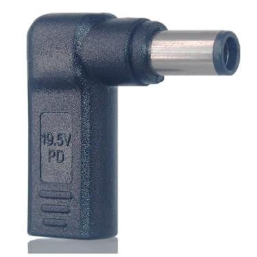 Imagem de Artilits Adaptador 100W tipo C fêmea para 7,4 x 5,0 mm DC, adaptador USB C para 7,4 mm x 5,0 mm 19,5 V feito para HP Spectre, Envy, EliteBook, Chromebook Series