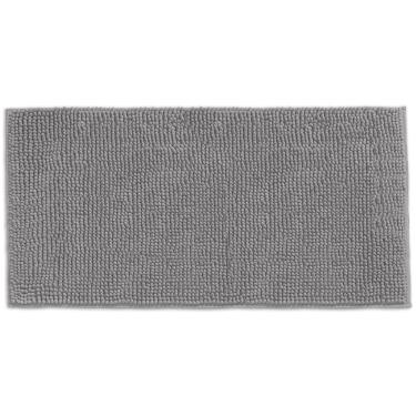 Imagem de Tapete Microfibra Popcorn 50x100cm Antiderrapante Appel Prata