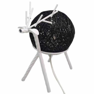 Imagem de Luminaria Abajur Mesa Cervo Rena Decoraçao Natal Quarto Sala Casa Recepçao