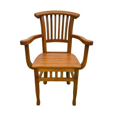 Imagem de Cadeira Leque Com Braço Para Mesa De Jantar Em Madeira De Demolição Sudeste Rústico