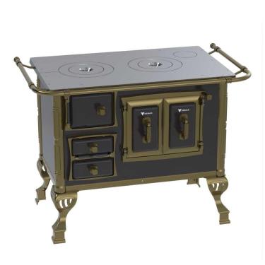 Imagem de Fogão A Lenha N° 01 Colonial Preto Chapa Ferro Fundido Saída Direita Sem Tampa - Venax