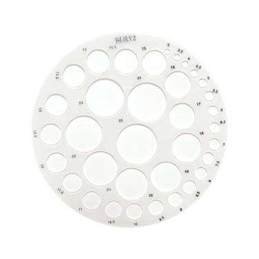 Imagem de Esquirla Régua geométrica de acrílico multifuncional, estêncil redondo, régua de desenho circular para escritório e escola, 3 a 25 Mm