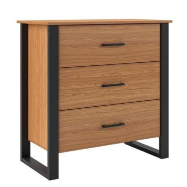 Imagem de Cômoda Barry 3 GV Freijó e Preta - Dalla Costa