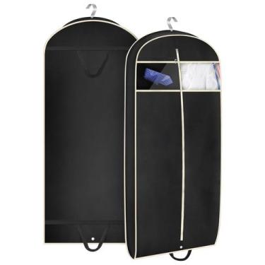 Imagem de Bolsa de roupa de viagem MISSLO 43 reforçada com bolso com zíper preta